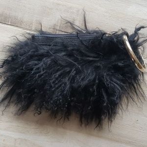 Mongolian Lambskin Fur wristlet